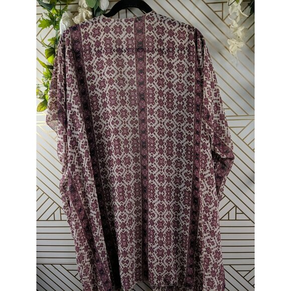 Brandy Melville Women's Boho Kimono Shawl Open Front Sheer Festival Size Small - Picture 7 of 7